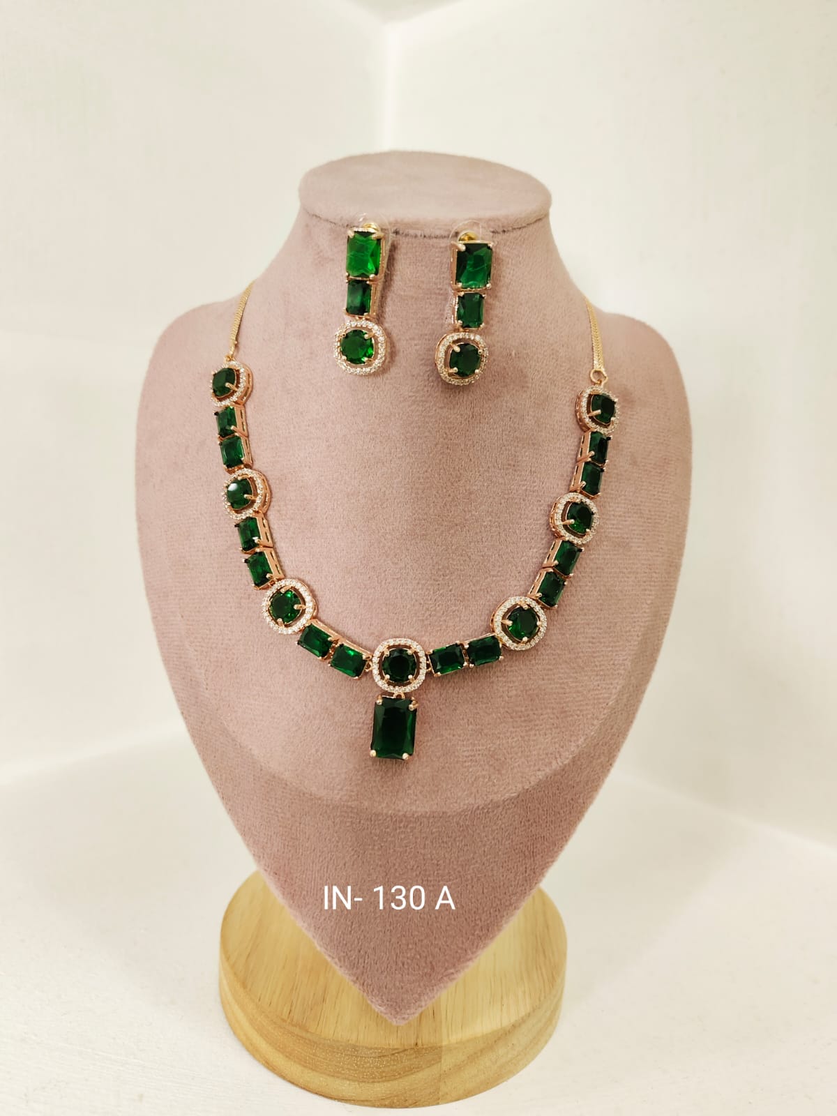 Indian Necklace ( IN- 130 A ) Green