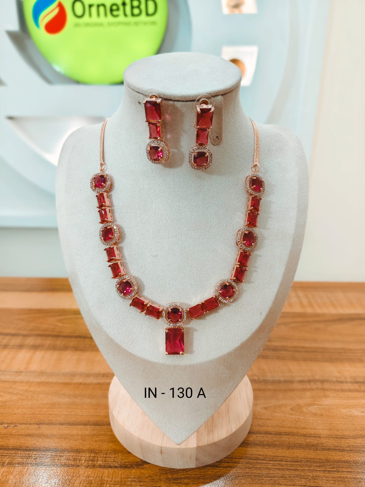 Indian Necklace ( IN- 130 A) Red