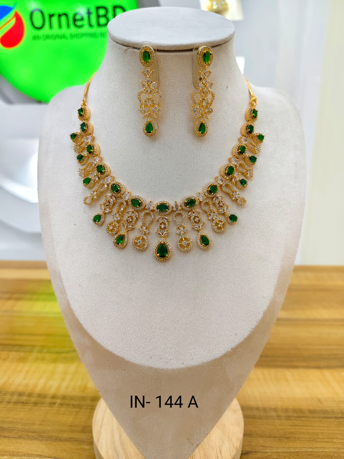 Indian Necklace ( IN- 144 A) Green