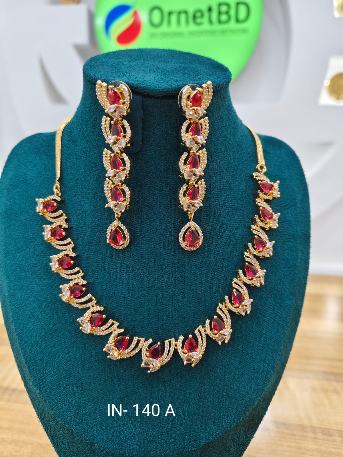 Indian Necklace ( IN- 140 A) Red