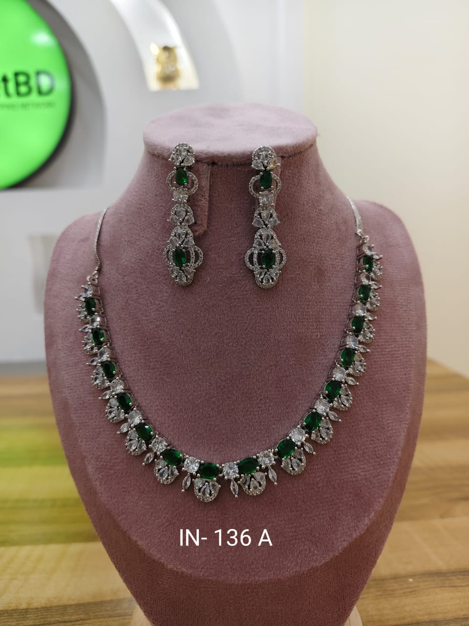 Indian Necklace ( IN- 136 A) Green